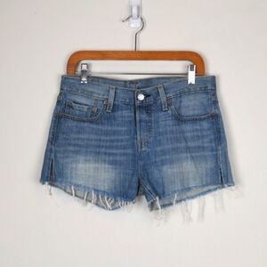 Levi's 501 Cutoff Denim Jean Shorts Medium Wash Size 26